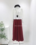  Áo sơ mi xô bi cổ tròn phối ren 2917 
