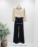  Áo sơ mi cotton mỏng túi thêu FL9020 