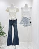  Quần jean ống bát dài 89588 