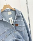 Áo khoác denim tem da to 8110 