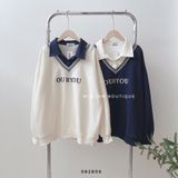  Áo hoodie cổ polo OURYOU 