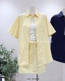  Set áo sơ mi tay ngắn + váy 100%cotton FL86062 