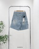  Quần short jean túi hộp rách lai 0005 