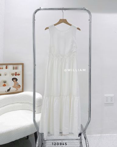  Đầm trắng nơ lưng DT 