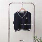  Áo gile len viền sọc 8071 