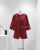  Set áo babydoll + quần short xô ĐỎ 8501 