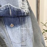  Áo khoác jean lửng rách 567 