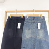  Váy jean midi lai rách 6305 