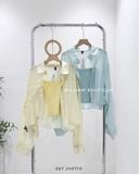  Set sơ mi voan mỏng + áo dây 8883 