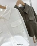  Áo SM túi hộp crop 1073 