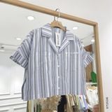  Áo sơ mi crop sọc xốp WILLIAM 456 