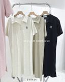  Đầm thun suông cổ polo TB 3661 