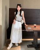  Váy vải trắng phồng 003 