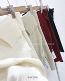  Áo len gân gấp quây nút 618 