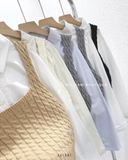  Set áo sơ mi kèm gile len thừng 3043 