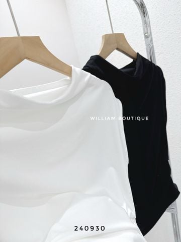  Áo ba lỗ nhún eo cổ lọ 2579 