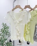  Áo dệt kim viền bèo Jennie D208 