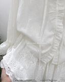  Áo sơ mi cổ trụ phối ren 1366 