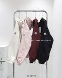  Áo khoác dù cổ cao, nón rộng phối logo 255 