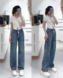  Quần jean suông ráp ngang 8062 