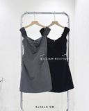  Đầm dây ngắn viền ren nhún 8382 