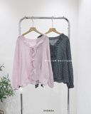  Áo sơ mi caro viền bèo D9665 