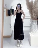  Đầm dây thun đen 200 