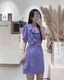  Đầm cổ tim xéo 