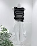  Quần short jean ngố túi hộp 7206 
