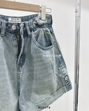  Quần short jean gài gấu 60293 