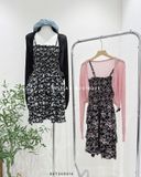  Set đầm dây bông + cardigan 809 