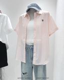  Áo sơ mi tay ngắn rộng thêu gấu 8039 