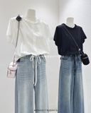  Áo sơ mi xô mỏng cổ bèo 9358 