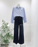  Áo sơ mi caro nhí thêu ngựa 6390 