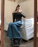  Quẩn jean ống rộng suông 2898 