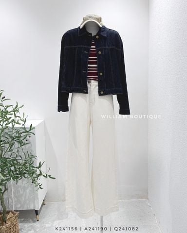  Áo khoác jean xanh đậm 9096 