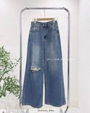  Quần jean ống rộng rách gối 89850 