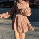  Đầm cut vai cổ yếm 6852 