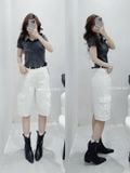  Quần short jean ngố túi hộp 7206 