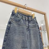  Quần jean suông ráp ngang 8062 