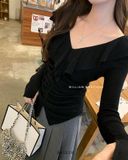  Áo len cổ tim bèo 2611 