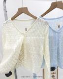  Set áo cardigan + áo dây bông nhí 419 