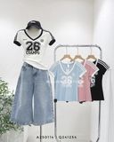  Áo thun sporty cổ tim 3273 