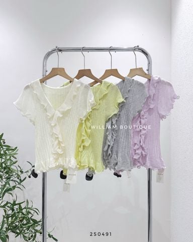  Áo dệt kim viền bèo Jennie D208 