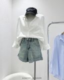  Quần short jean xắn gấu 3590 
