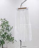  Váy trắng xô thêu ren 836 
