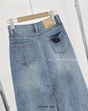  Váy jean suông xẻ sau 3260 