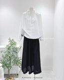  Áo sơ mi nút bọc viền ren 20367 