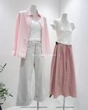  Quần jean suông gấp lai chỉ nổi 89721 