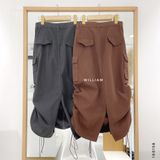  Váy kaki túi hộp rút gấu 097 